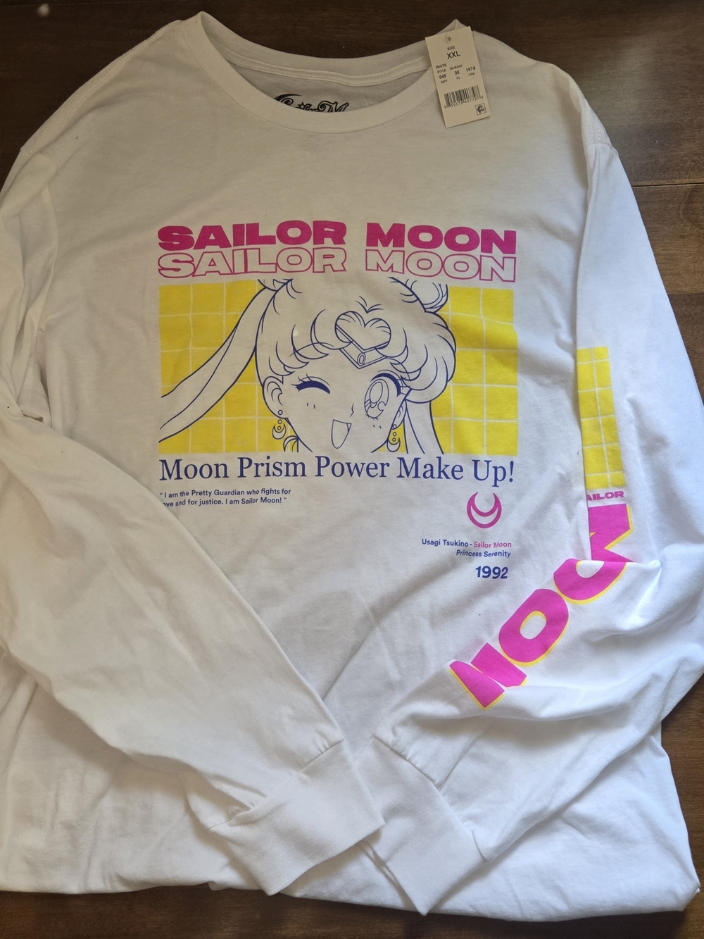 Sailor Moon Moon Prism Power Make Up Long Sleeve Graphic Tee NWT XXL